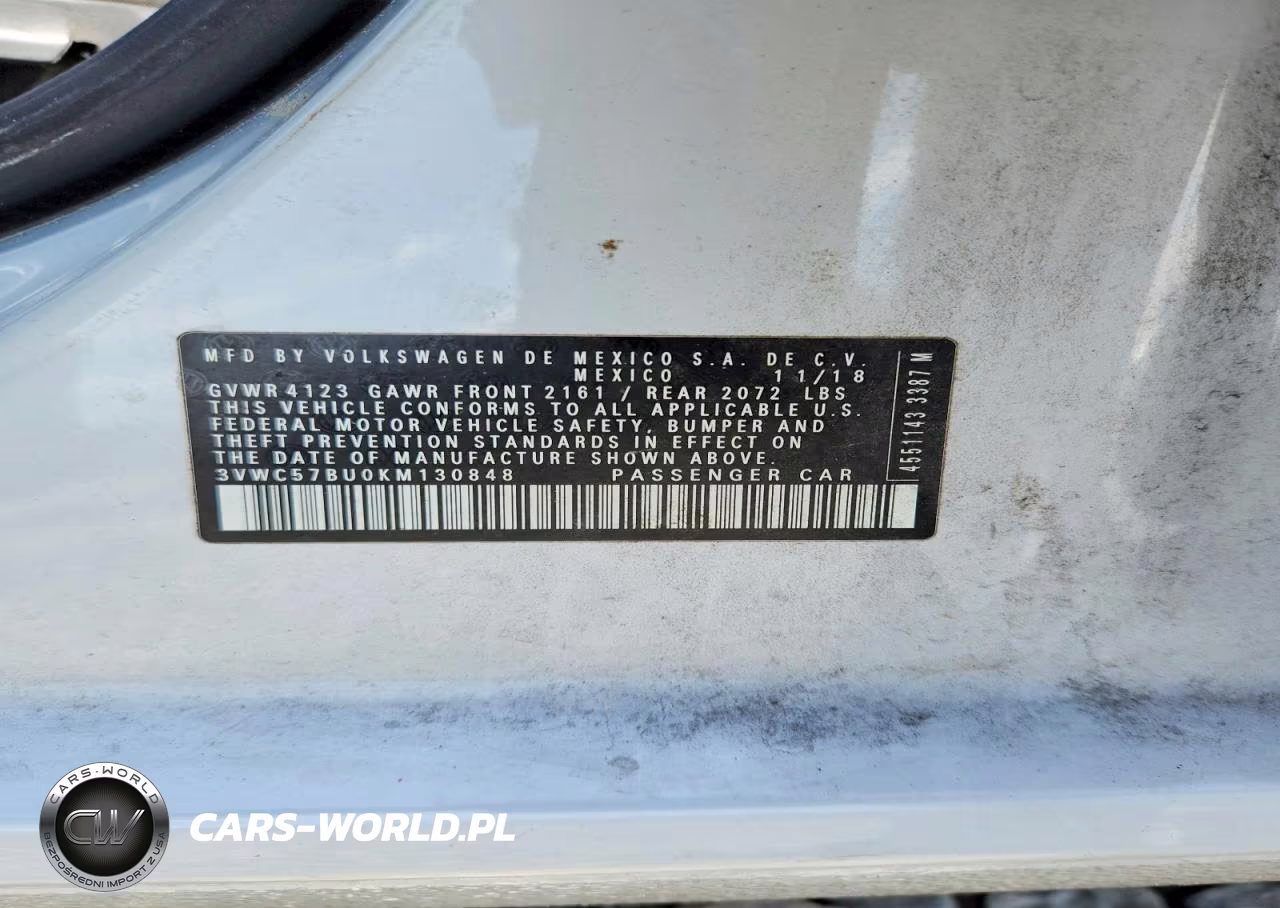 2019 Volkswagen Jetta S VIN:3VWC57BU0KM130848 - 13