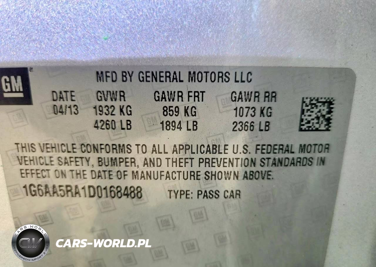 2013 Cadillac Ats VIN:1G6AA5RA1D0168488 - 12