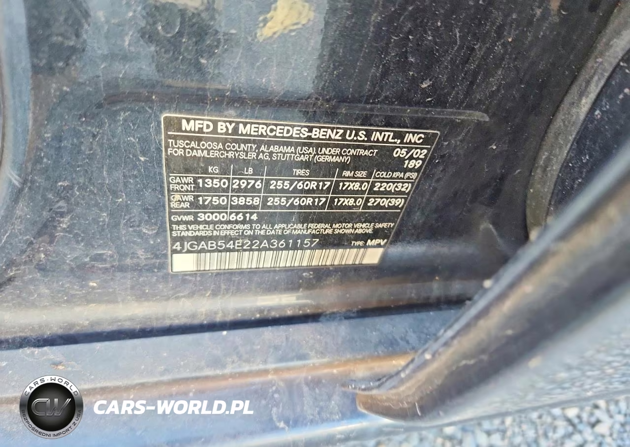 2002 Mercedes-Benz Ml 320 VIN:4JGAB54E22A361157 - 13