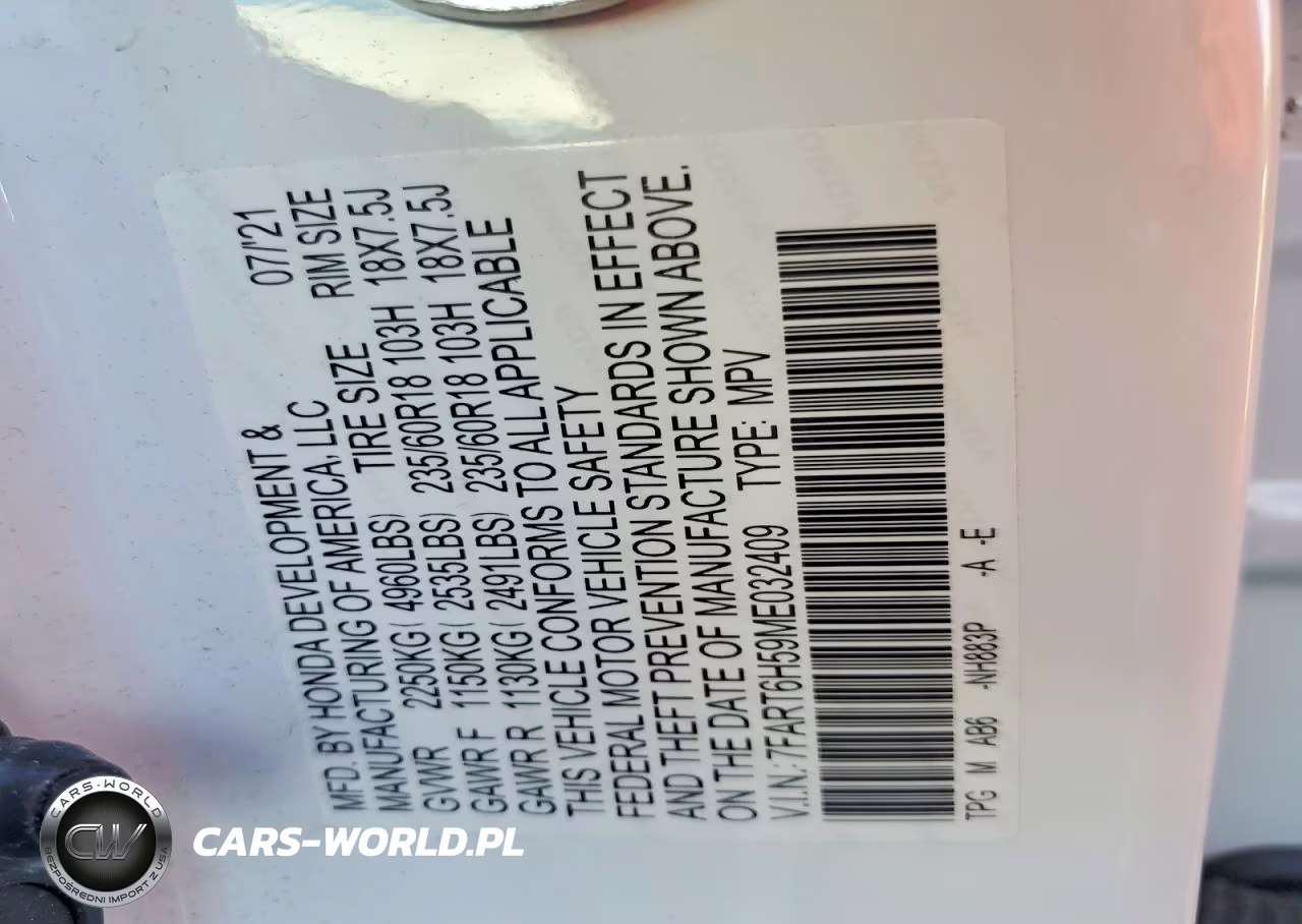 2021 Honda Cr-V Ex VIN:7FART6H59ME032409 - 14