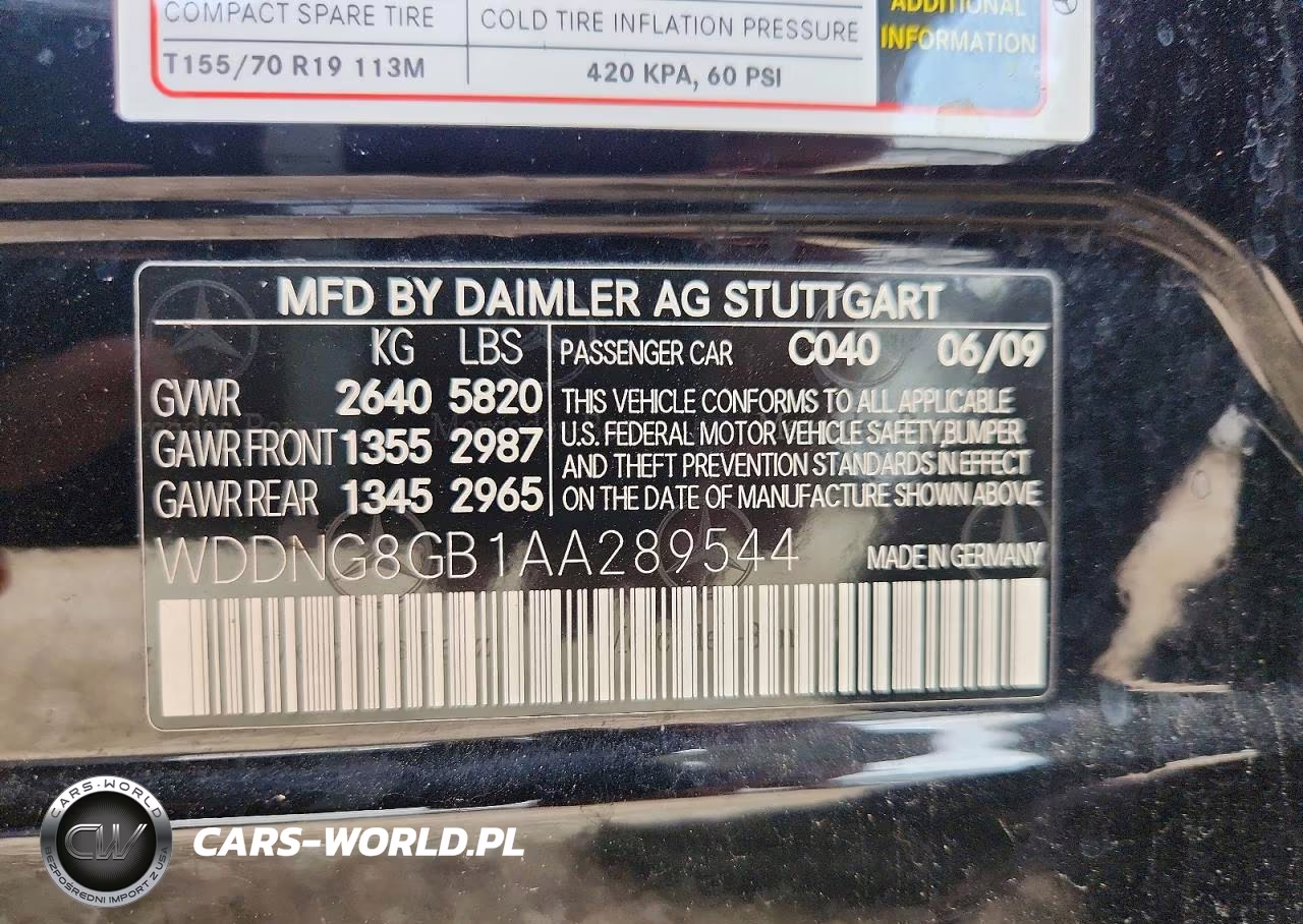 2010 Mercedes-Benz S 550 4Matic VIN:WDDNG8GB1AA289544 - 12