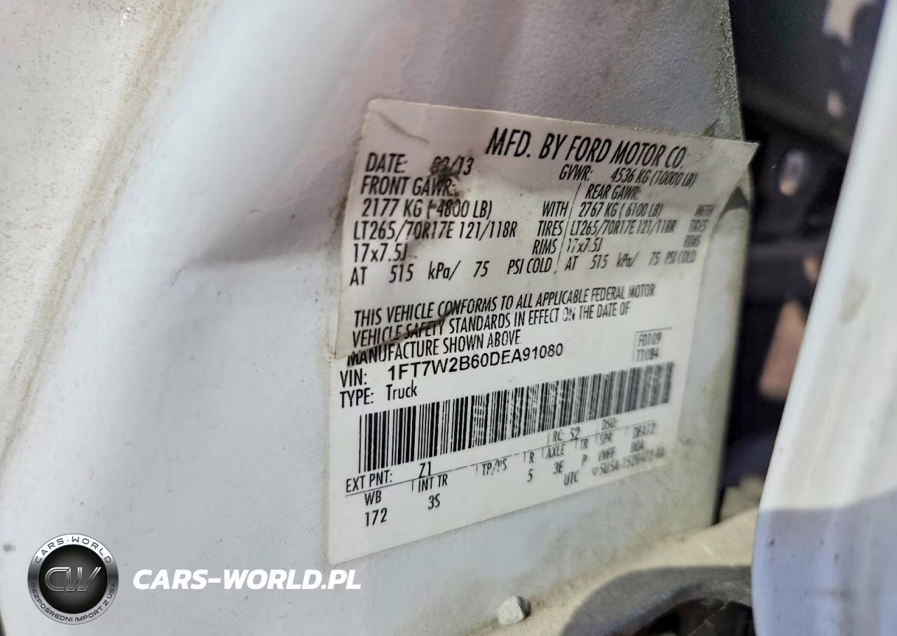 2013 Ford F250 Super Duty VIN:1FT7W2B60DEA91080 - 12