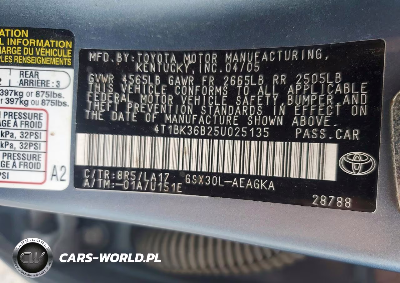 2005 Toyota Avalon Xls VIN:4T1BK36B25U025135 - 12