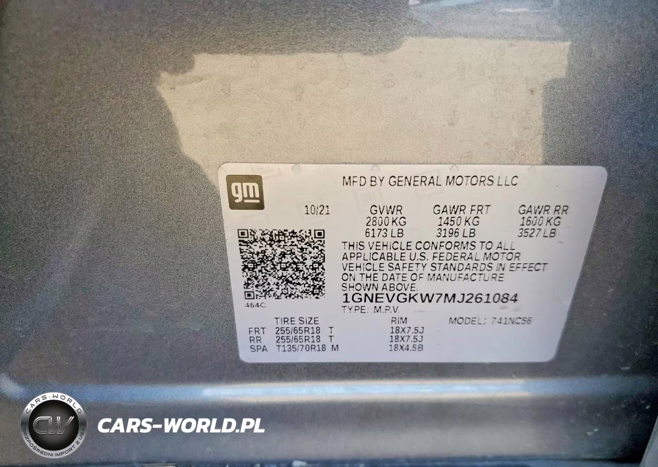2021 Chevrolet Traverse Awd Lt Cloth VIN:1GNEVGKW7MJ261084 - 13