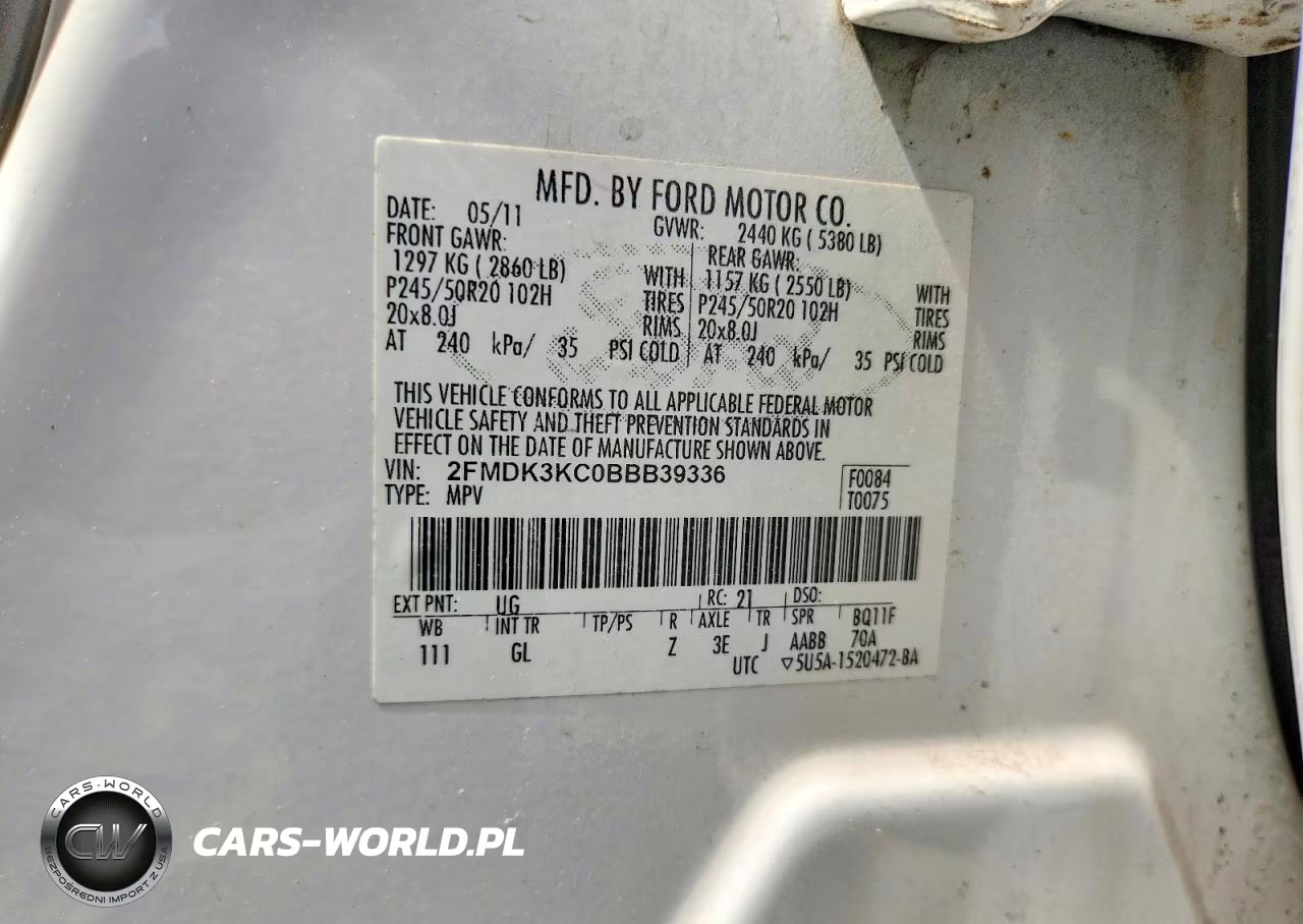 2011 Ford Edge Limited VIN:2FMDK3KC0BBB39336 - 13