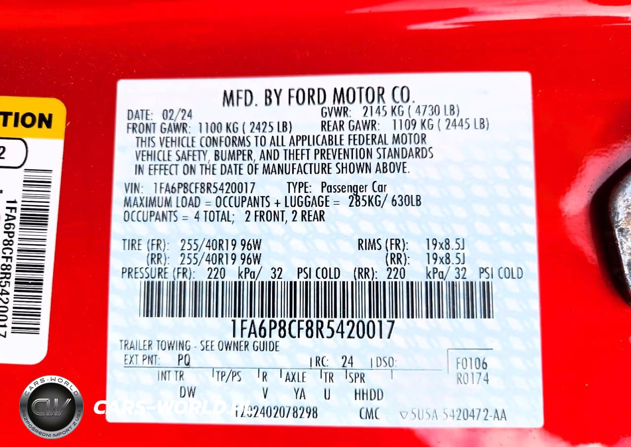 2024 Ford Mustang Gt VIN:1FA6P8CF8R5420017 - 12
