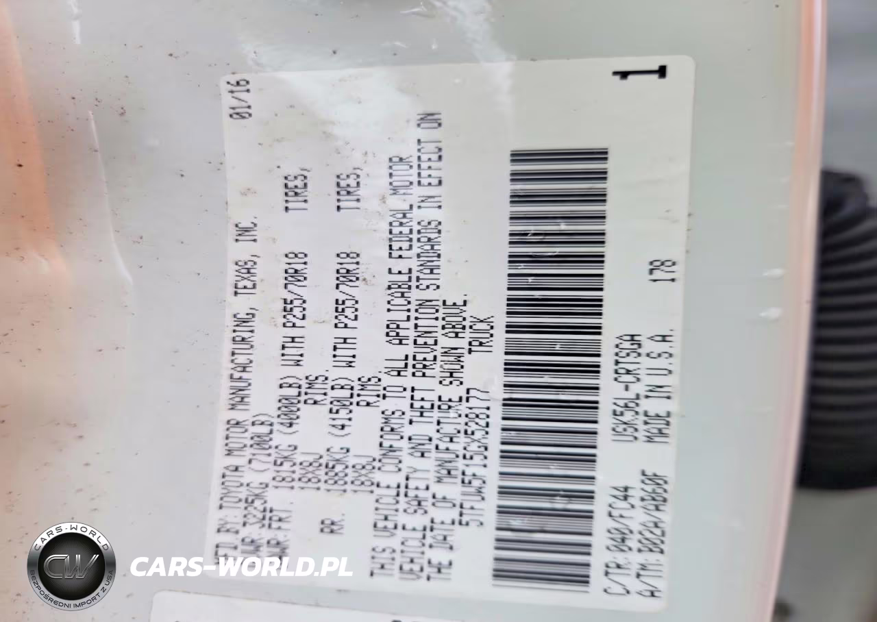 2016 Toyota Tundra Sr5 VIN:5TFUW5F15GX528177 - 12