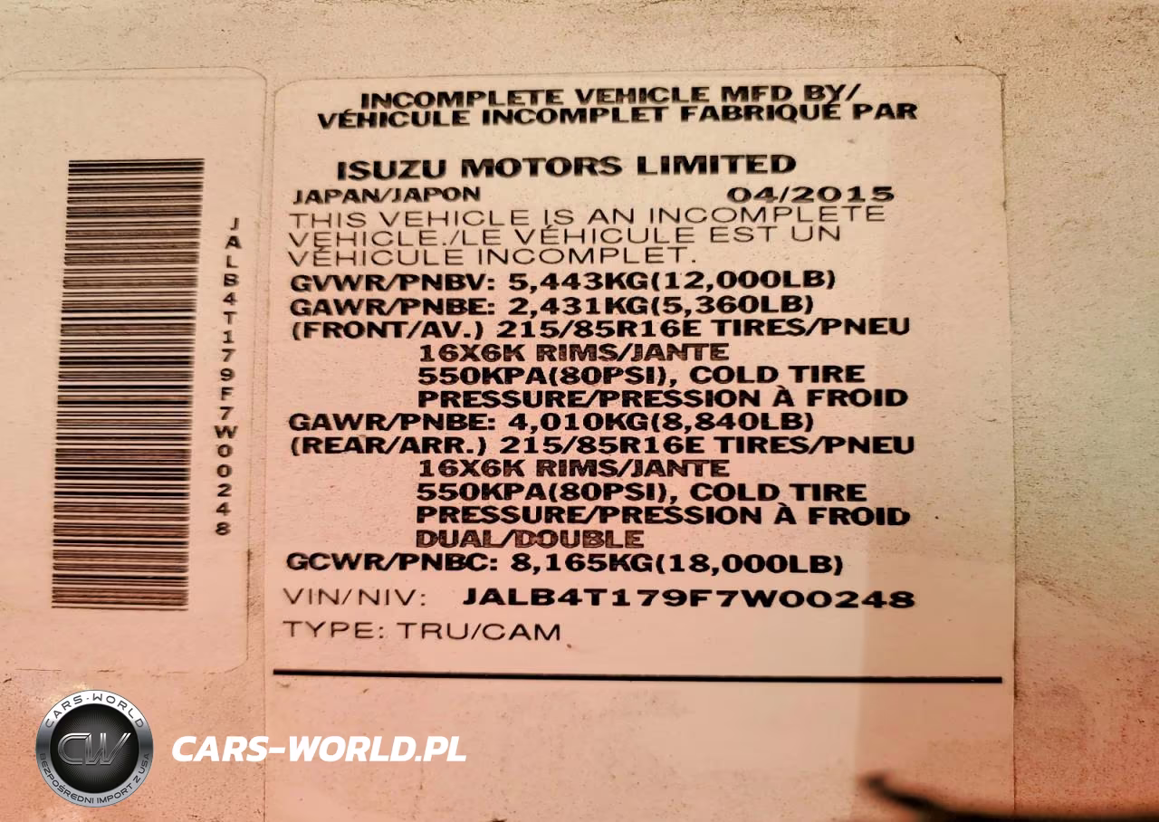 2015 Isuzu Npr VIN:JALB4T179F7W00248 - 13