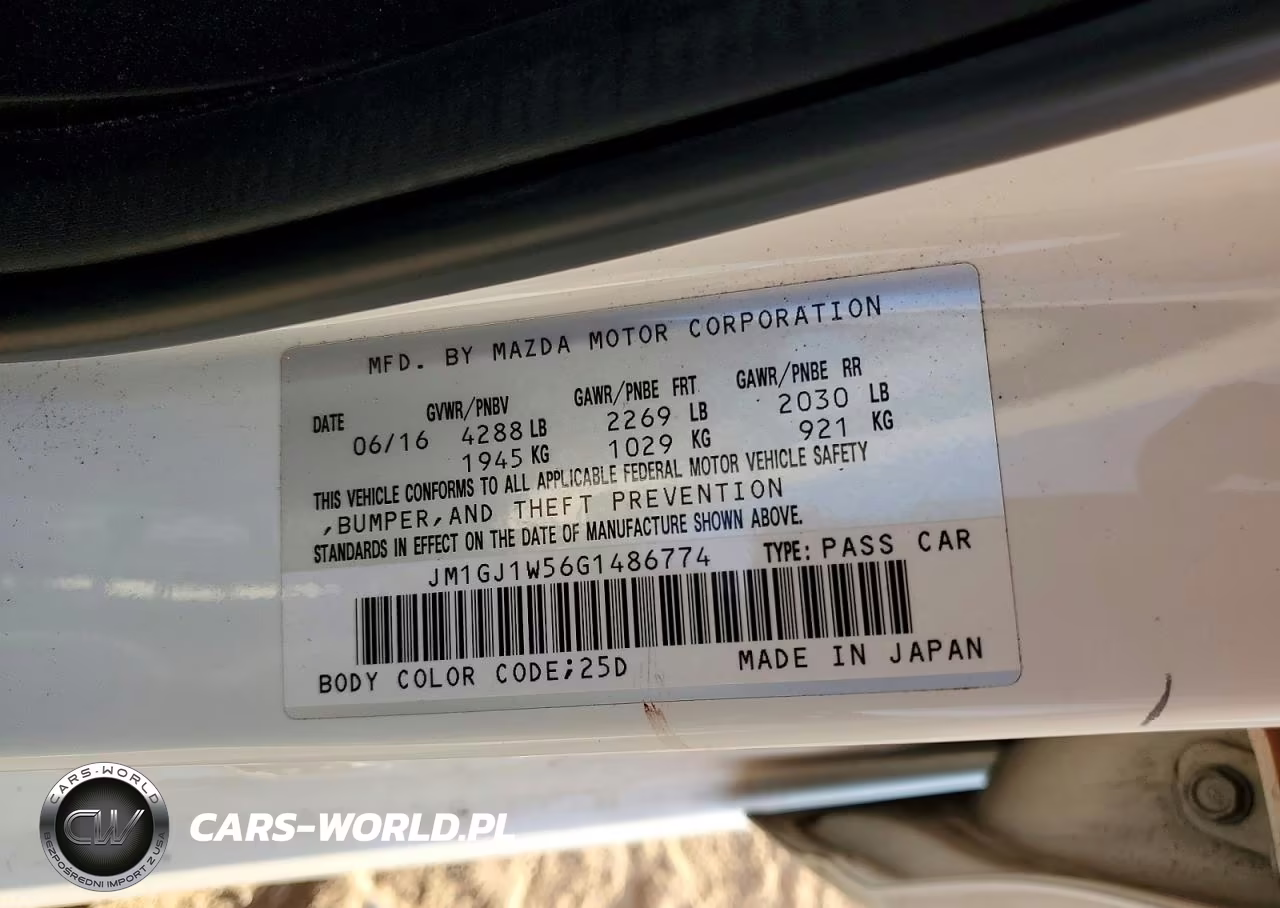 2016 Mazda 6 Grand Touring VIN:JM1GJ1W56G1486774 - 12