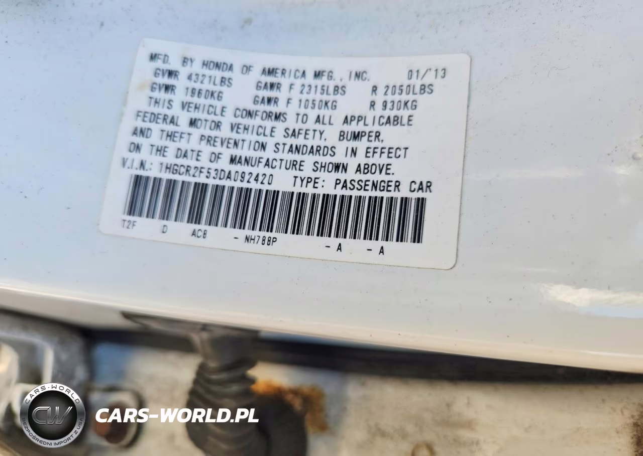 2013 Honda Accord Sport VIN:1HGCR2F53DA092420 - 12