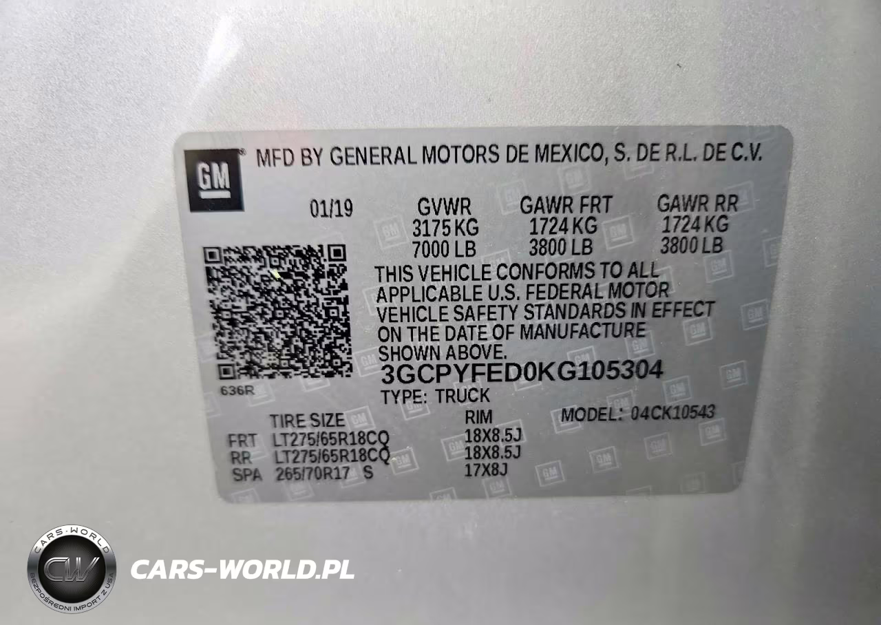 2019 Chevrolet Silverado K1500 Lt Trail Boss VIN:3GCPYFED0KG105304 - 13