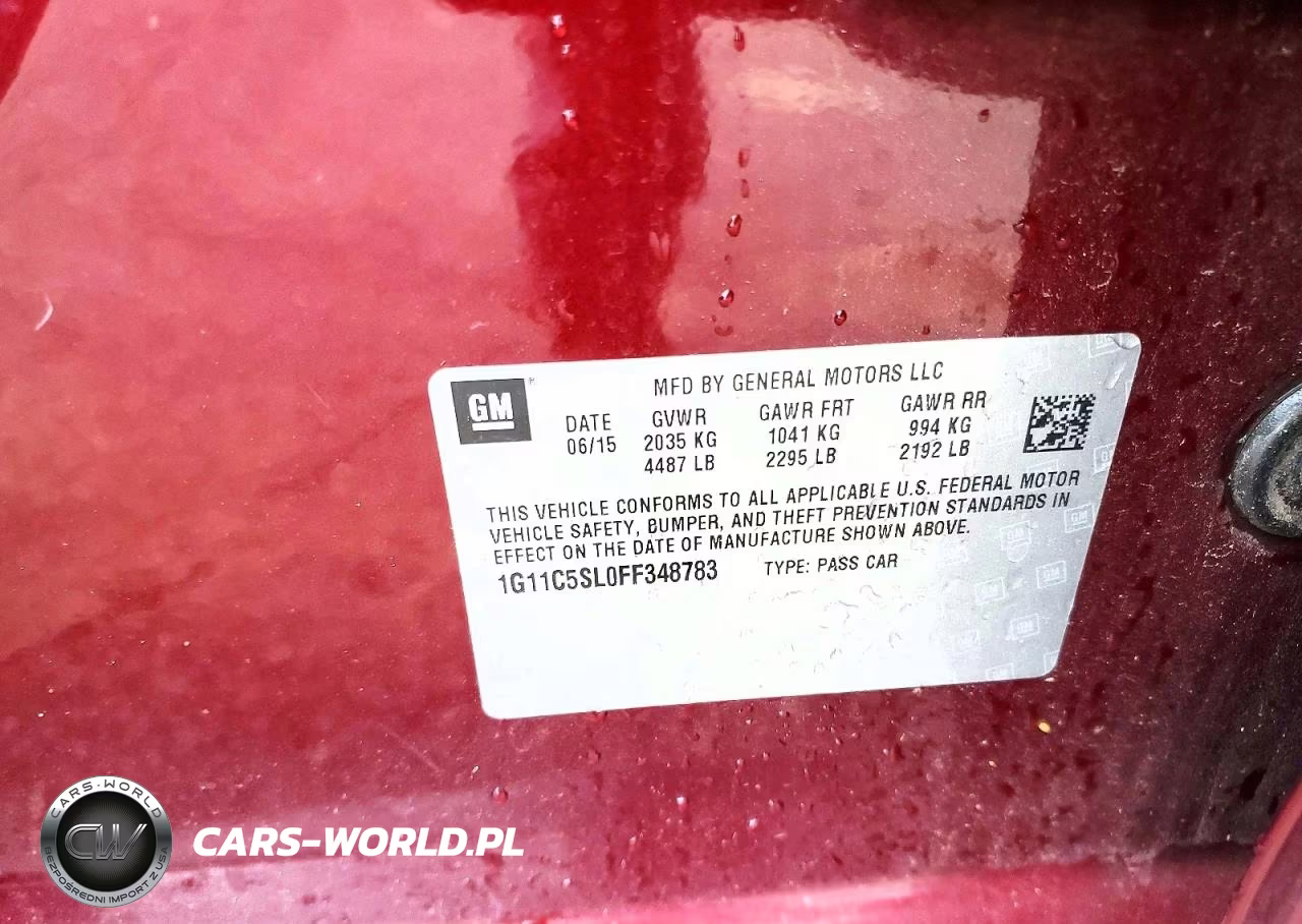 2015 Chevrolet Malibu 1Lt VIN:1G11C5SL0FF348783 - 12