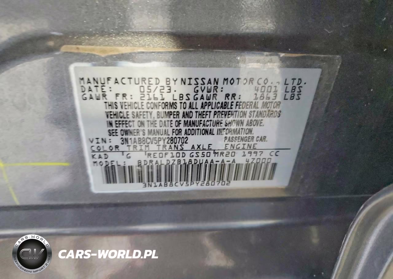 2023 Nissan Sentra Sv VIN:3N1AB8CV5PY280702 - 12
