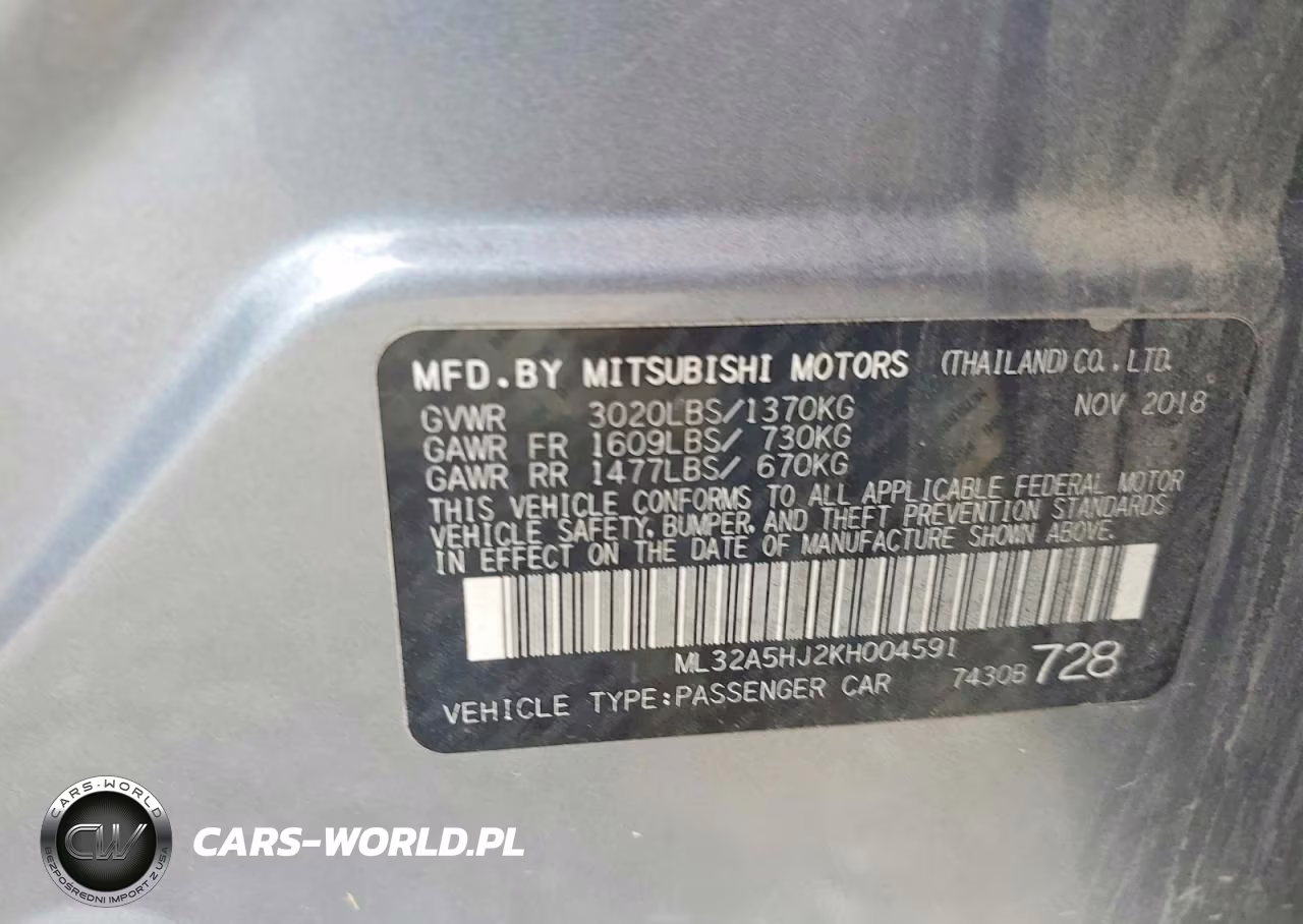 2019 Mitsubishi Mirage Le VIN:ML32A5HJ2KH004591 - 12
