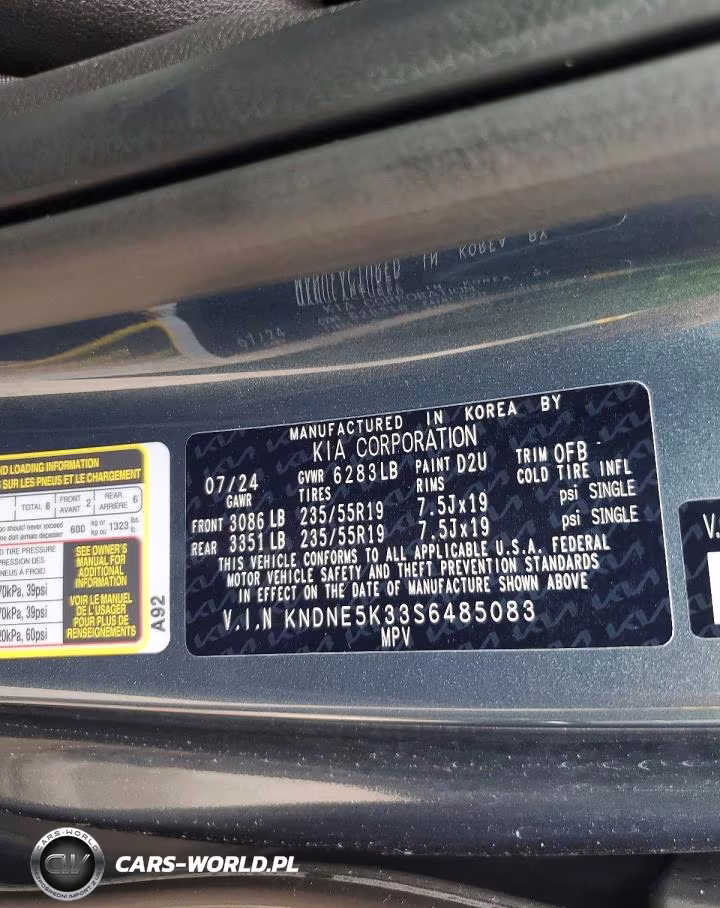 2025 Kia Carnival Sx Prestige VIN:KNDNE5K33S6485083 - 13