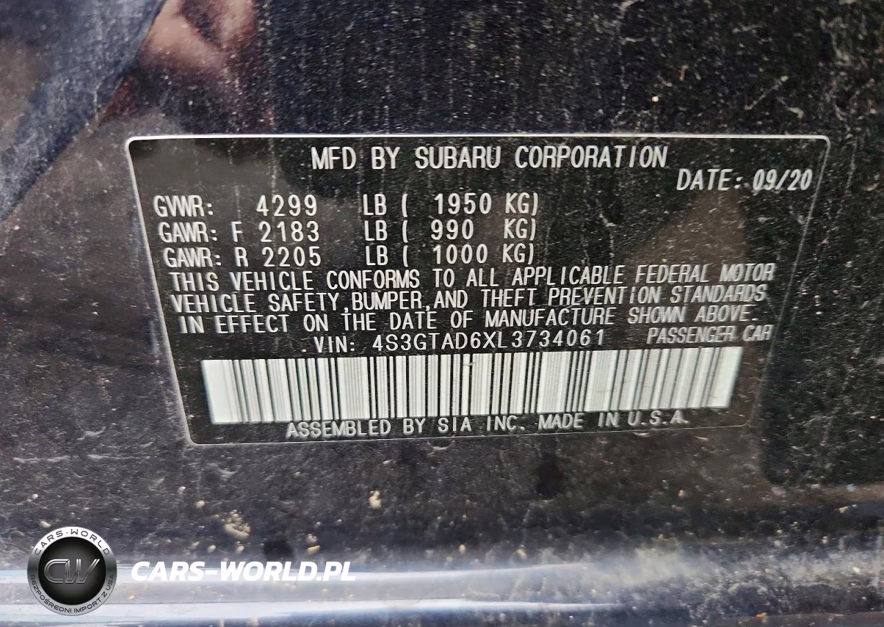 2020 Subaru Impreza Premium VIN:4S3GTAD6XL3734061 - 12