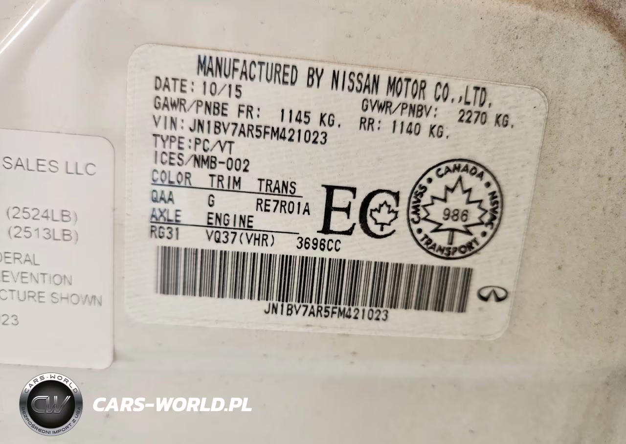 2015 Infiniti Q50 Base VIN:JN1BV7AR5FM421023 - 12