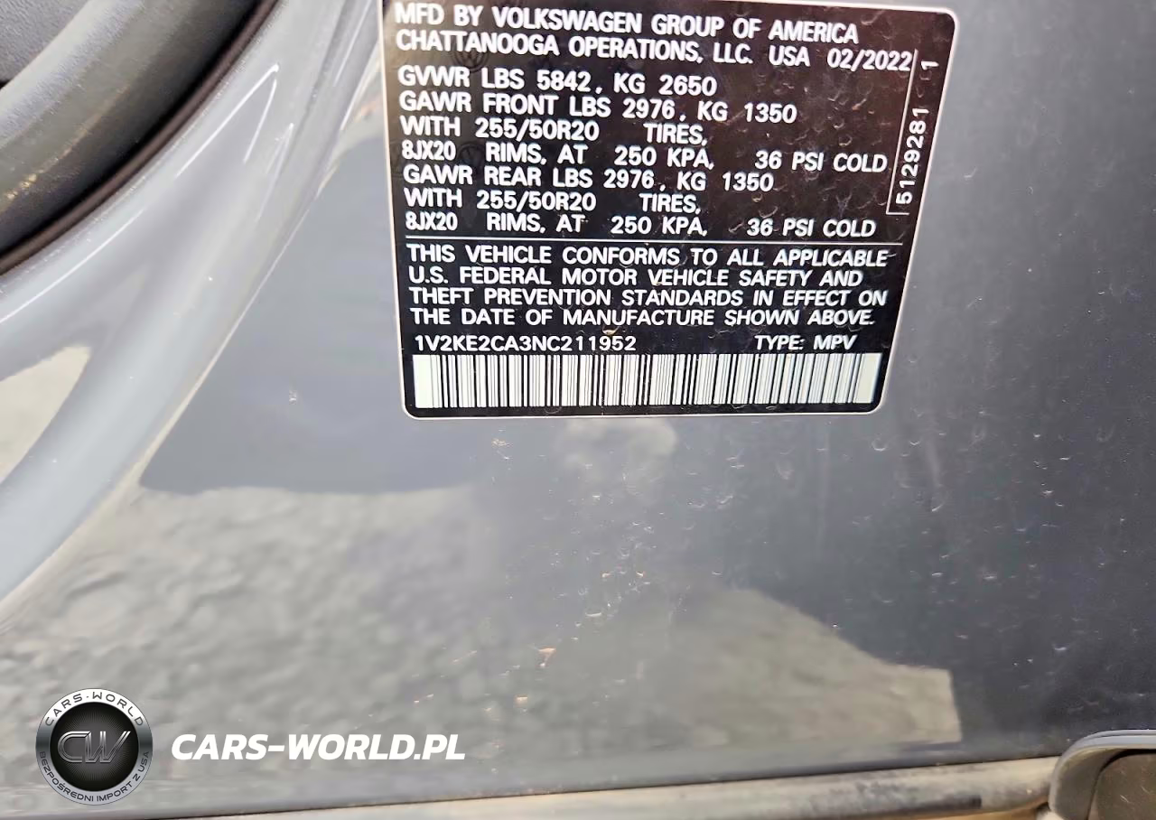 2022 Volkswagen Atlas Cross Sport Se VIN:1V2KE2CA3NC211952 - 13