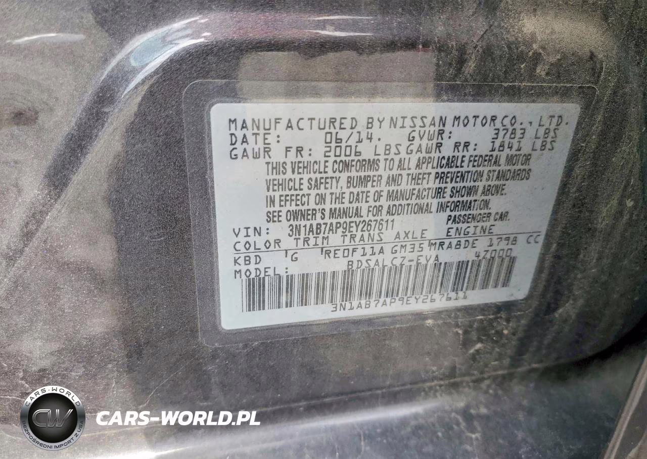 2014 Nissan Sentra S VIN:3N1AB7AP9EY267611 - 12