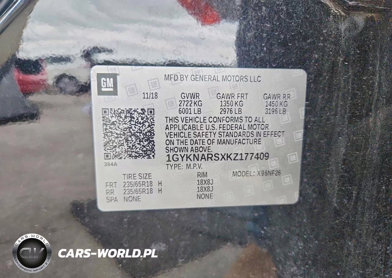 2019 Cadillac Xt5 VIN:1GYKNARSXKZ177409 - 13