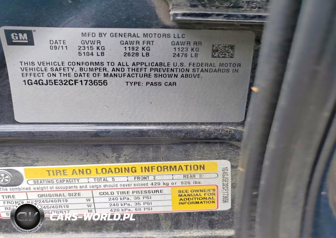 2012 Buick Lacrosse Touring VIN:1G4GJ5E32CF173656 - 12