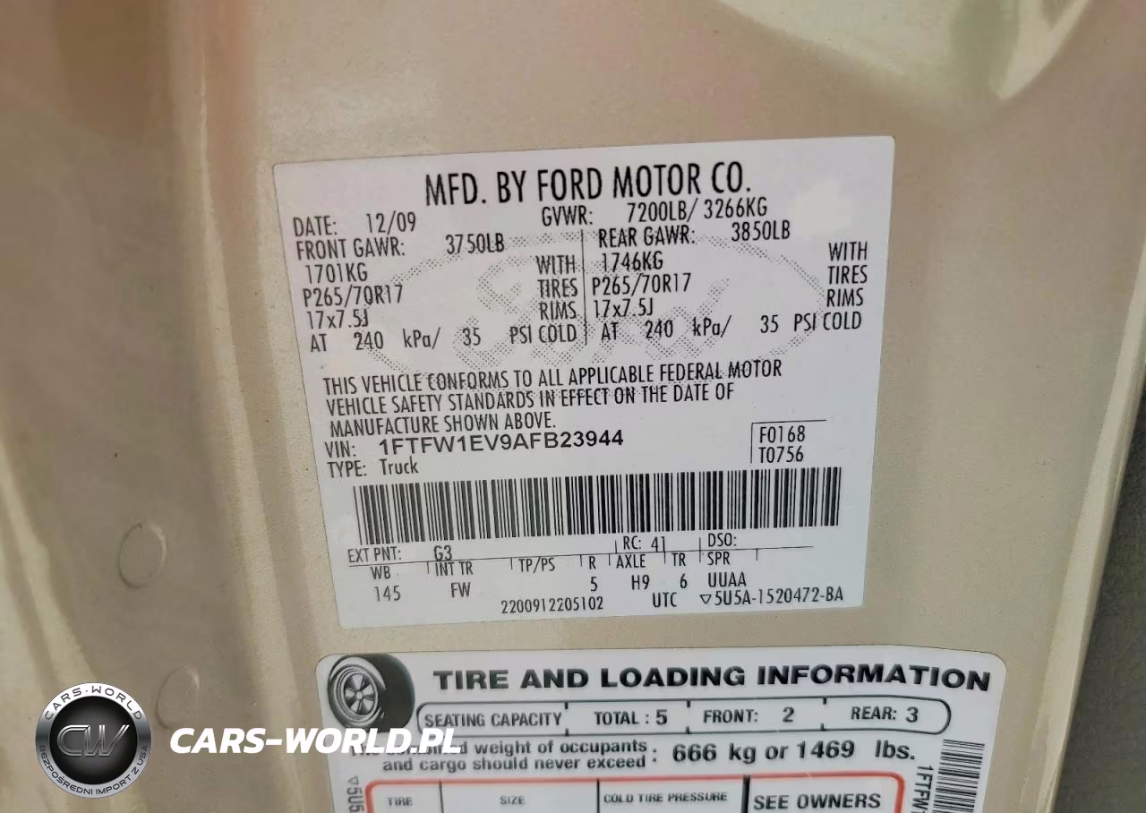 2010 Ford F150 Supercrew VIN:1FTFW1EV9AFB23944 - 12