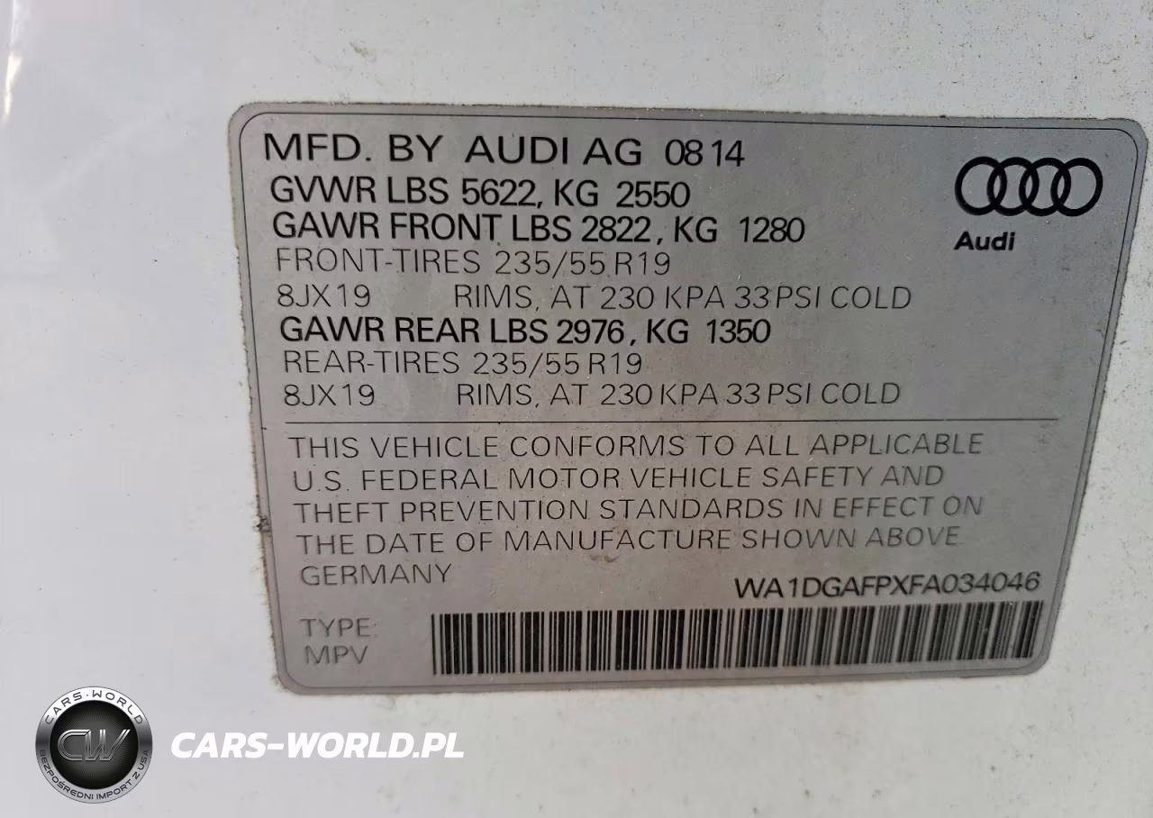 2015 Audi Q5 Premium Plus VIN:WA1DGAFPXFA034046 - 13