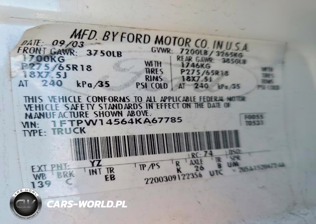 2004 Ford F150 Supercrew VIN:1FTPW14564KA67785 - 12