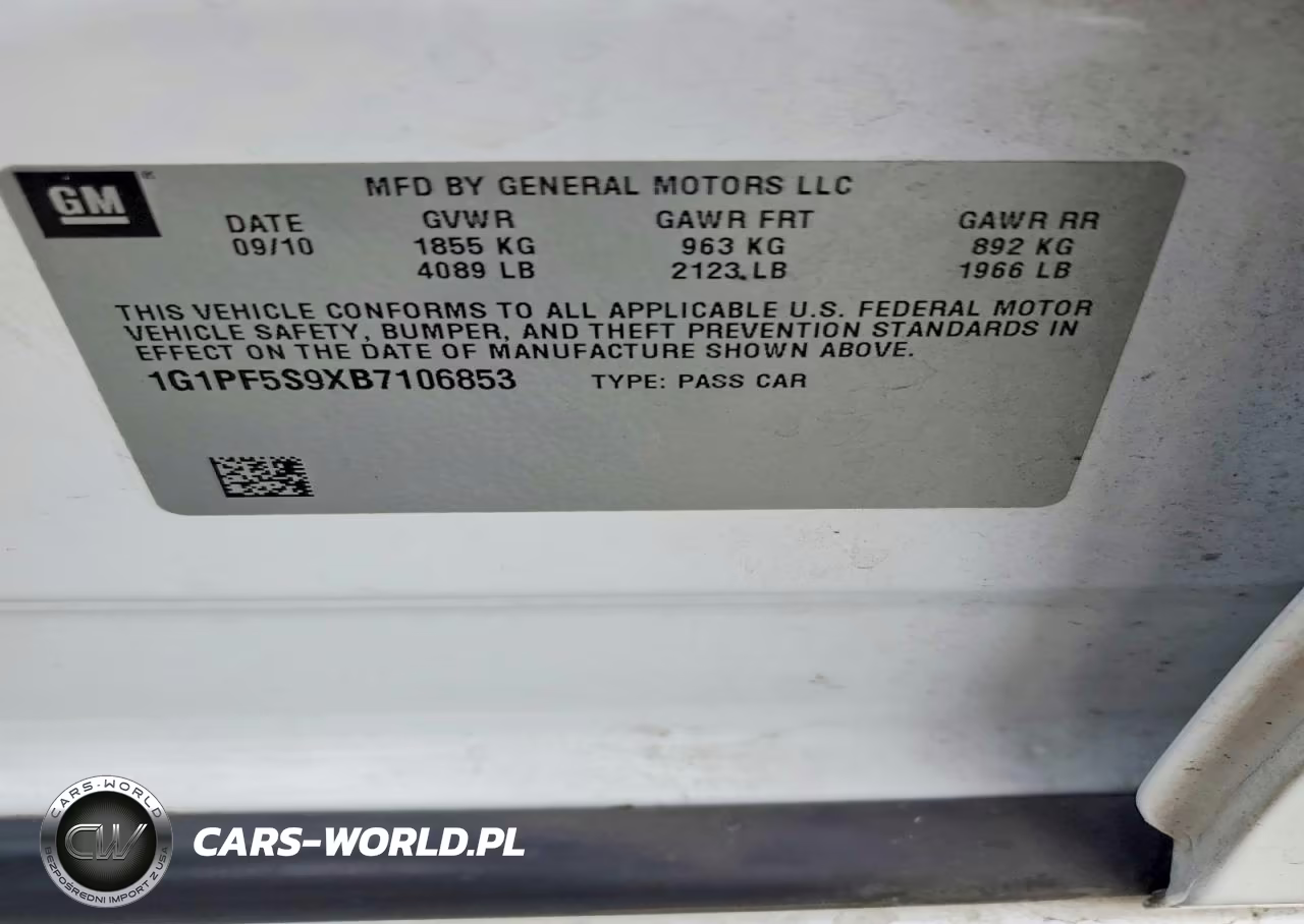 2011 Chevrolet Cruze Lt VIN:1G1PF5S9XB7106853 - 12
