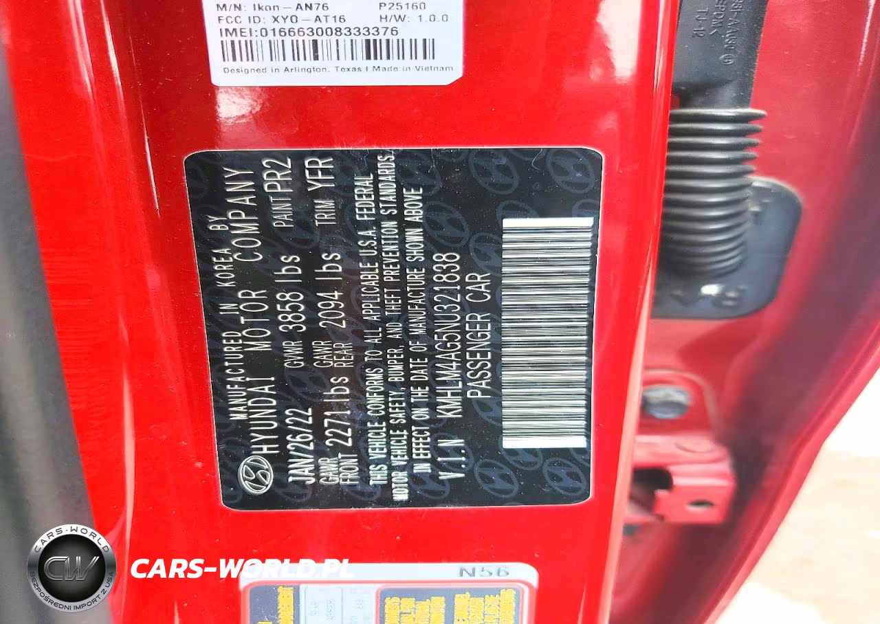 2022 Hyundai Elantra Sel VIN:KMHLM4AG5NU321838 - 12