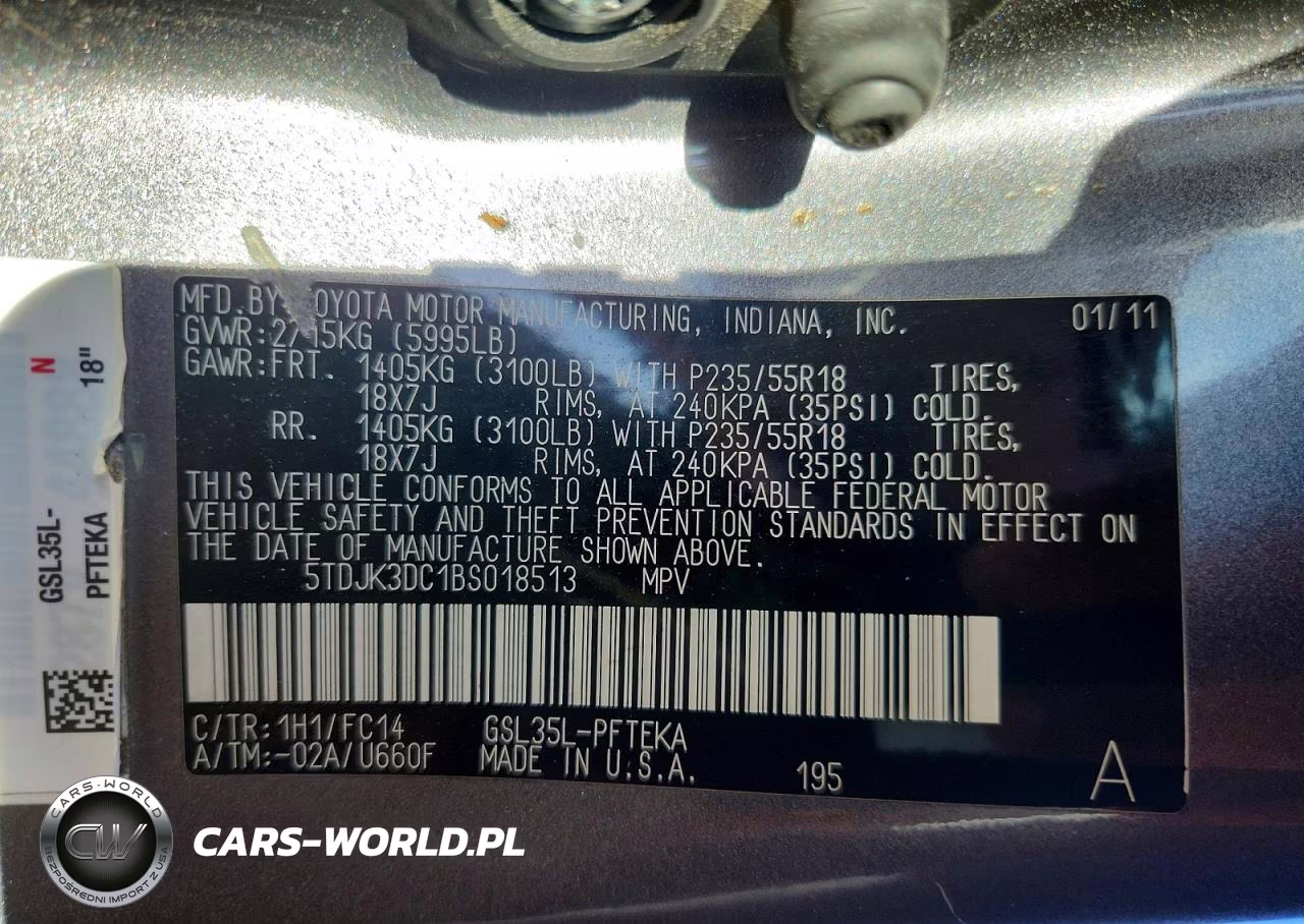 2011 Toyota Sienna Le VIN:5TDJK3DC1BS018513 - 13