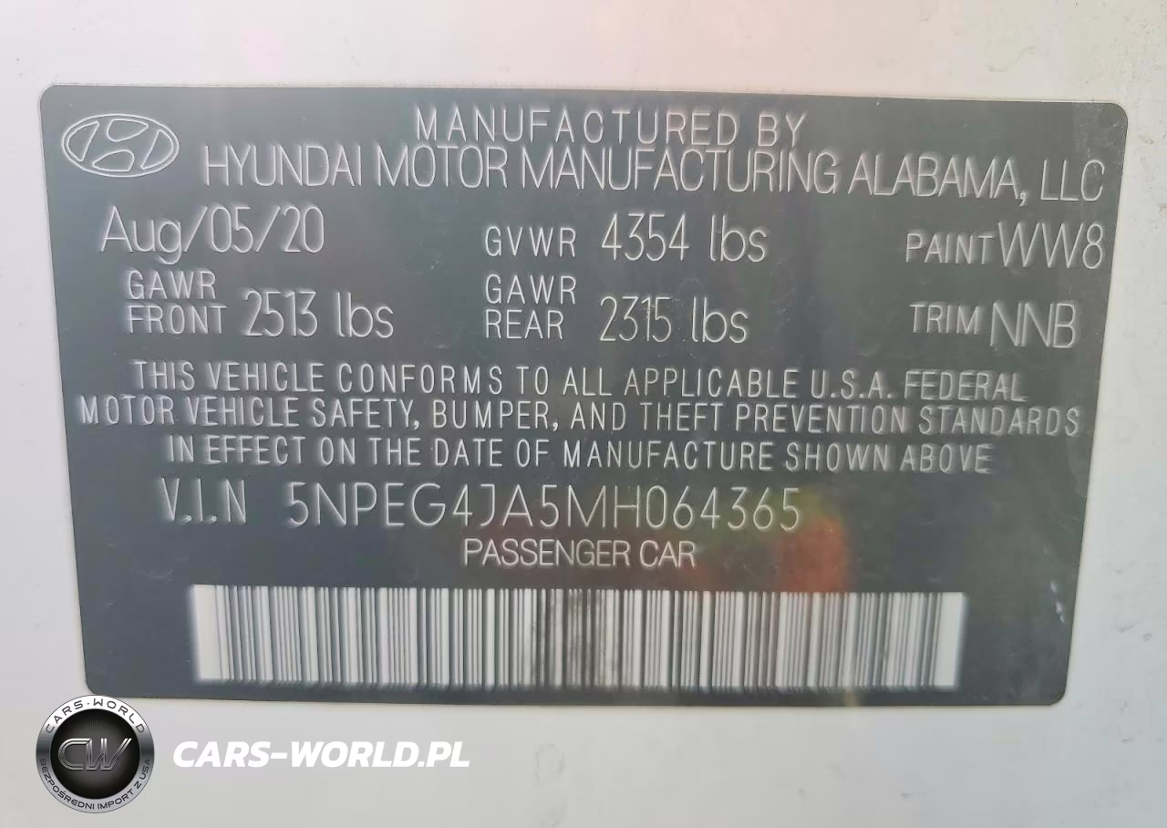 2021 Hyundai Sonata Se VIN:5NPEG4JA5MH064365 - 13