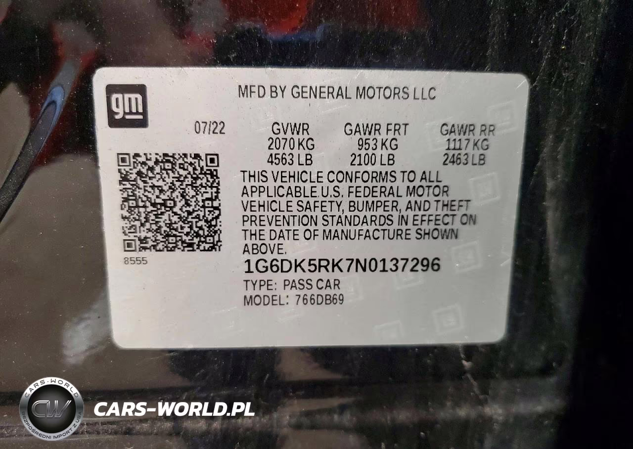 2022 Cadillac Ct4 Luxury VIN:1G6DK5RK7N0137296 - 12
