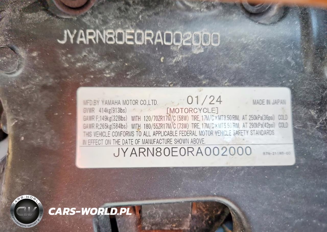 2024 Yamaha Mtm890 VIN:JYARN80E0RA002000 - 9