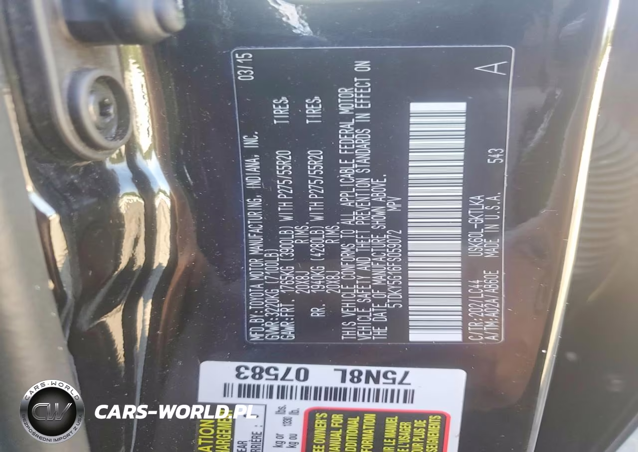 2015 Toyota Sequoia Limited VIN:5TDKY5G16FS059072 - 13