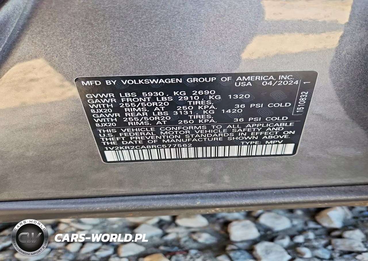 2024 Volkswagen Atlas Se VIN:1V2KR2CA8RC577562 - 13