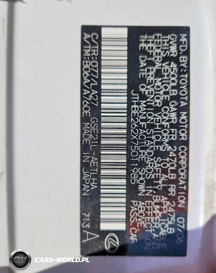 2007 Lexus Is 350 VIN:JTHBE262X75011985 - 13