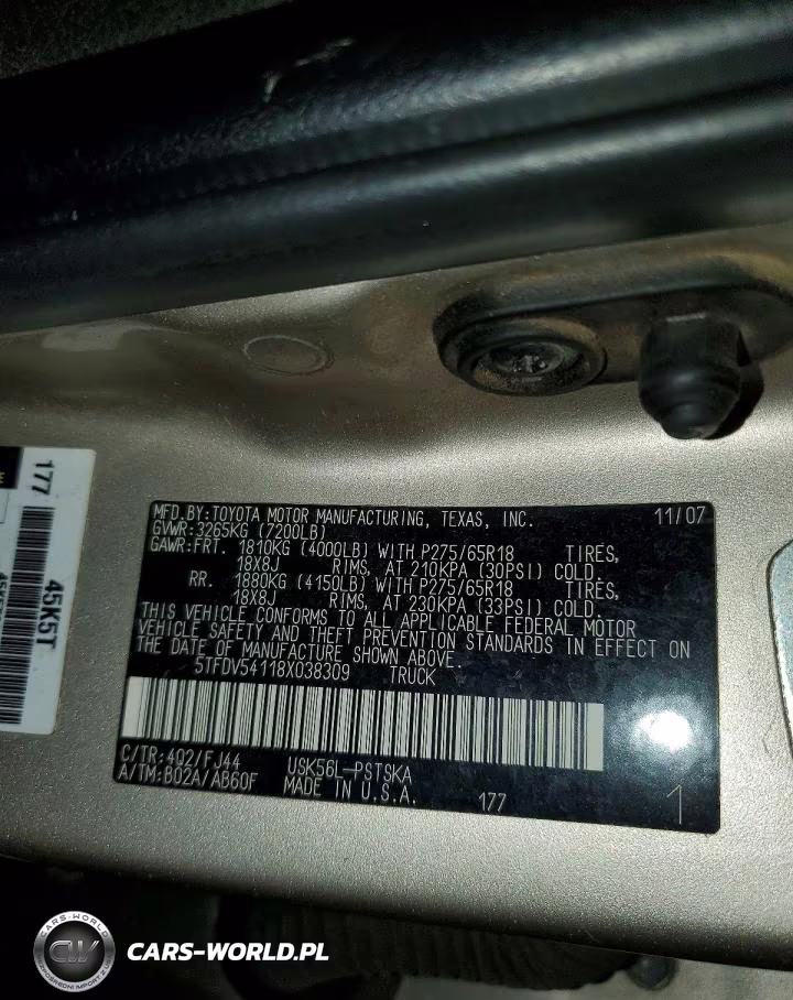 2008 Toyota Tundra Sr5 VIN:5TFDV54118X038309 - 12
