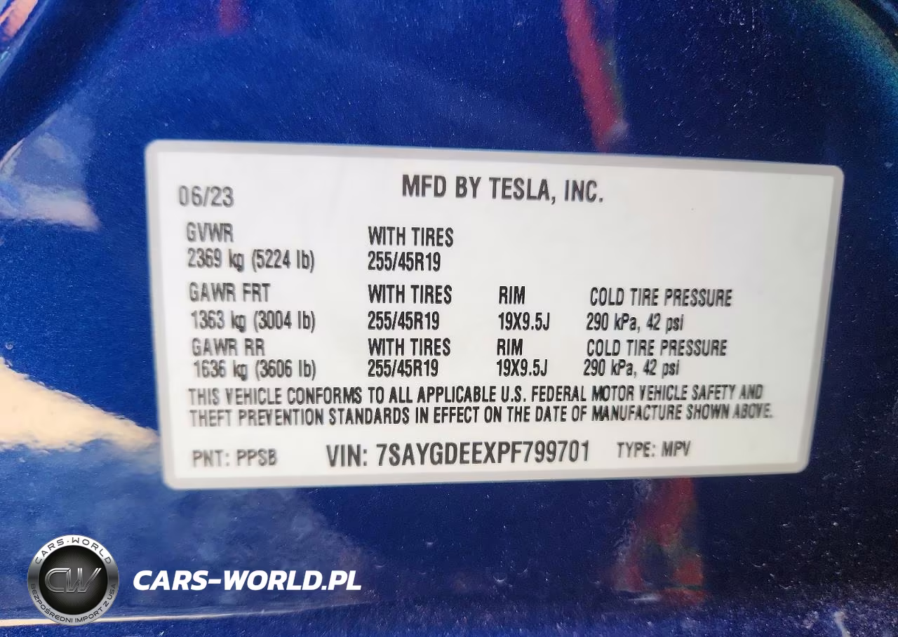 2023 Tesla Model Y VIN:7SAYGDEEXPF799701 - 13