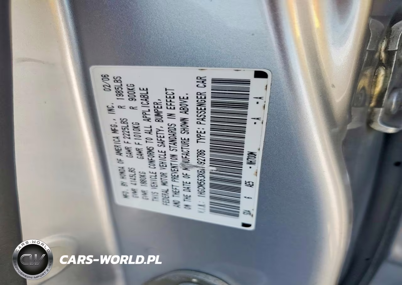 2006 Honda Accord Se VIN:1HGCM563X6A092786 - 12