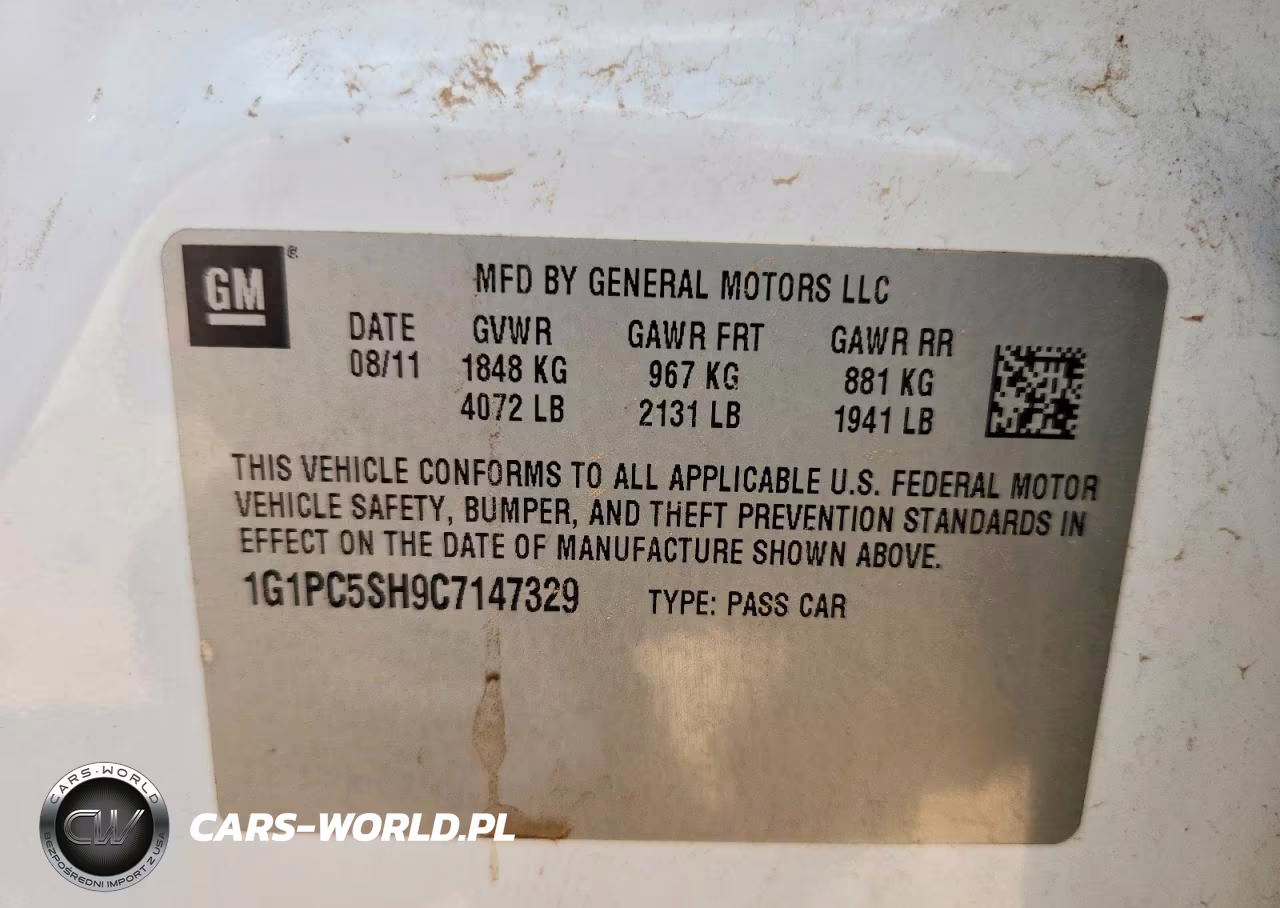 2012 Chevrolet Cruze Ls VIN:1G1PC5SH9C7147329 - 12