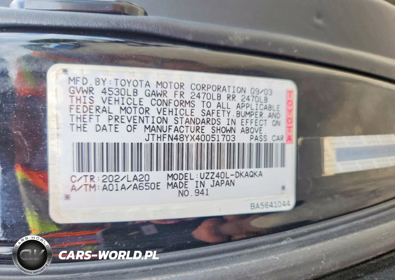 2004 Lexus Sc 430 VIN:JTHFN48YX40051703 - 12