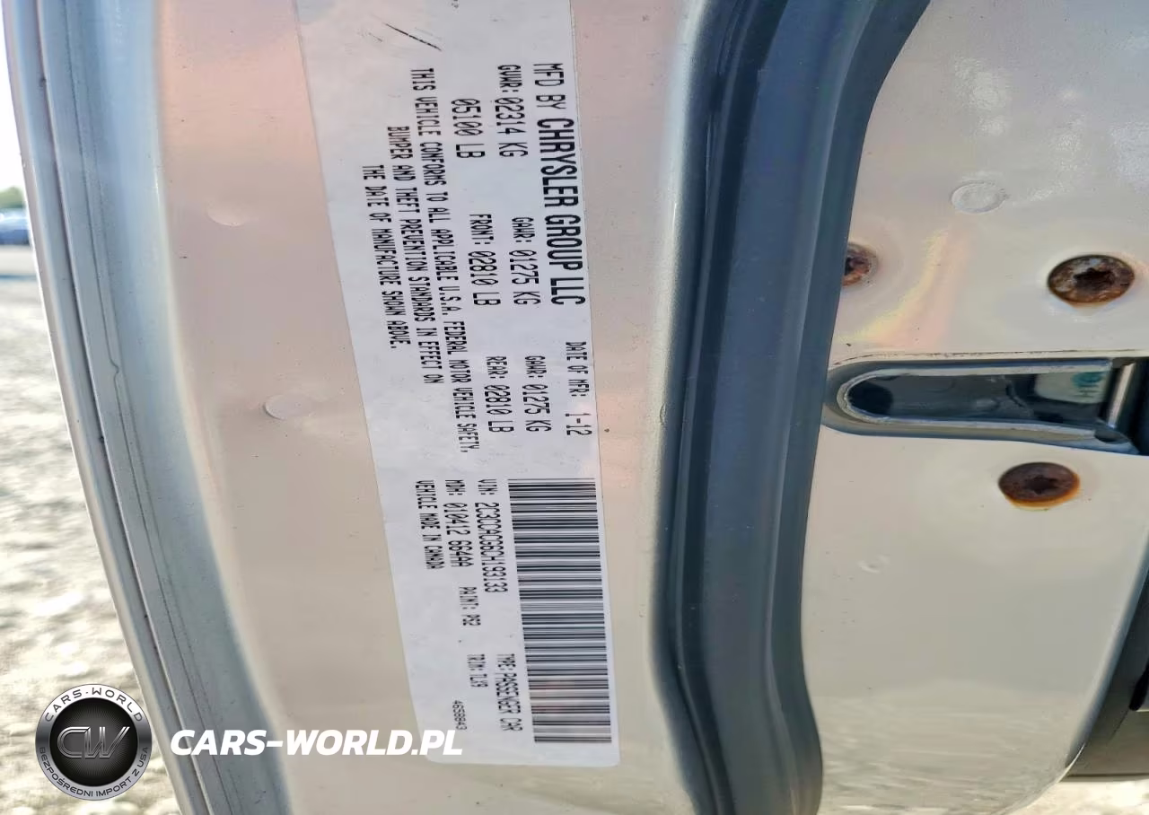 2012 Chrysler 300 Limited VIN:2C3CCACG6CH193133 - 12