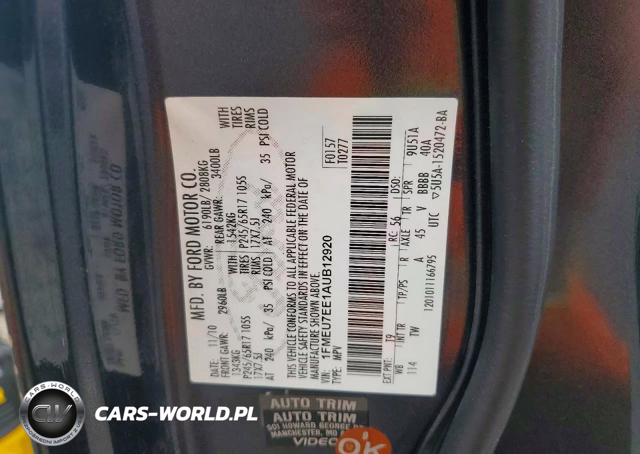 2010 Ford Explorer Eddie Bauer VIN:1FMEU7EE1AUB12920 - 13