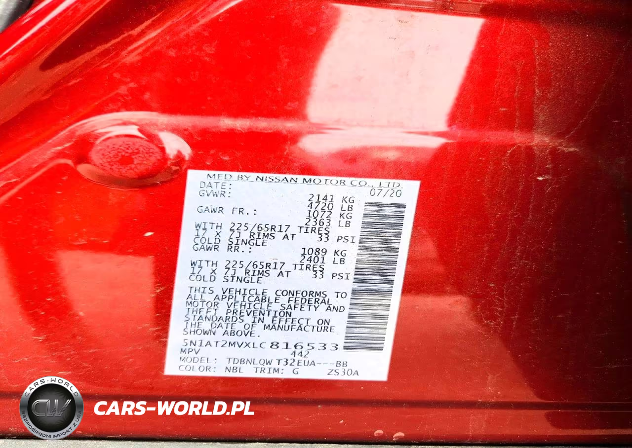 2020 Nissan Rogue Sv VIN:5N1AT2MVXLC816533 - 14