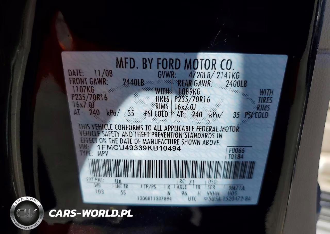 2009 Ford Escape Hybrid VIN:1FMCU49339KB10494 - 13