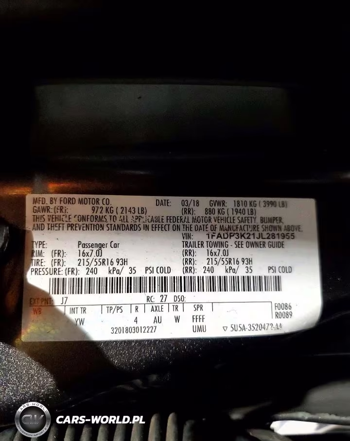 2018 Ford Focus Se VIN:1FADP3K21JL281955 - 12