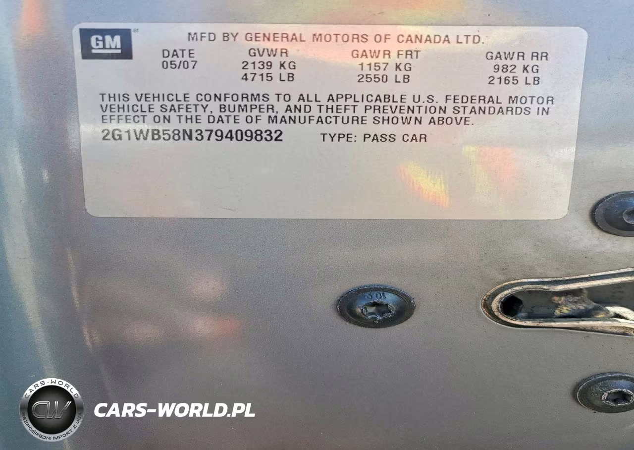 2007 Chevrolet Impala Ls VIN:2G1WB58N379409832 - 12