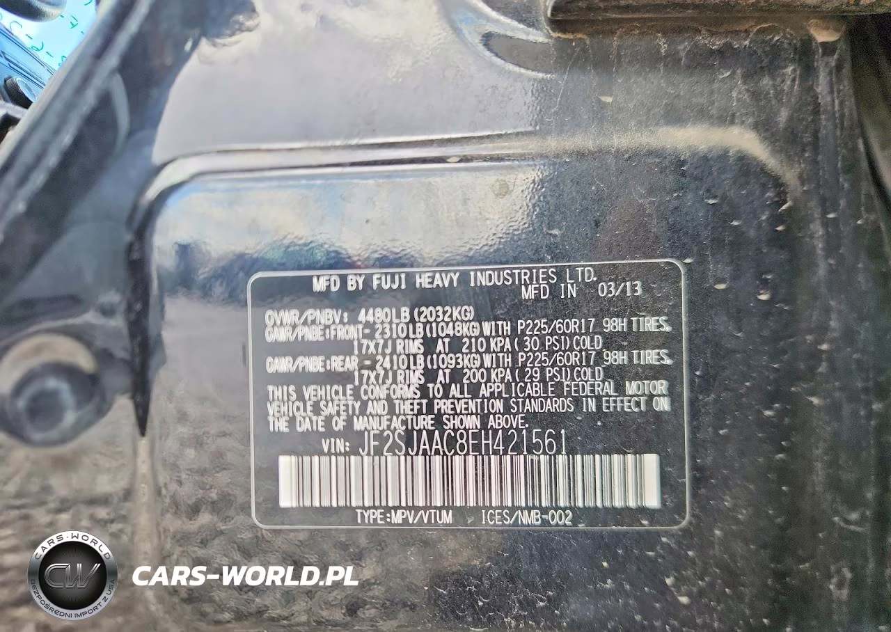 2014 Subaru Forester 2.5I VIN:JF2SJAAC8EH421561 - 13