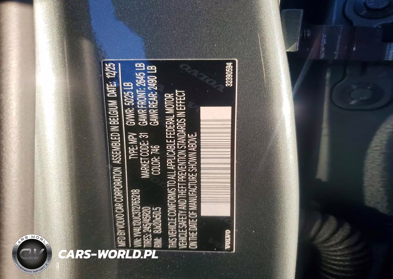 2026 Volvo Xc40 Plus VIN:YV4L12UC3T2765218 - 13